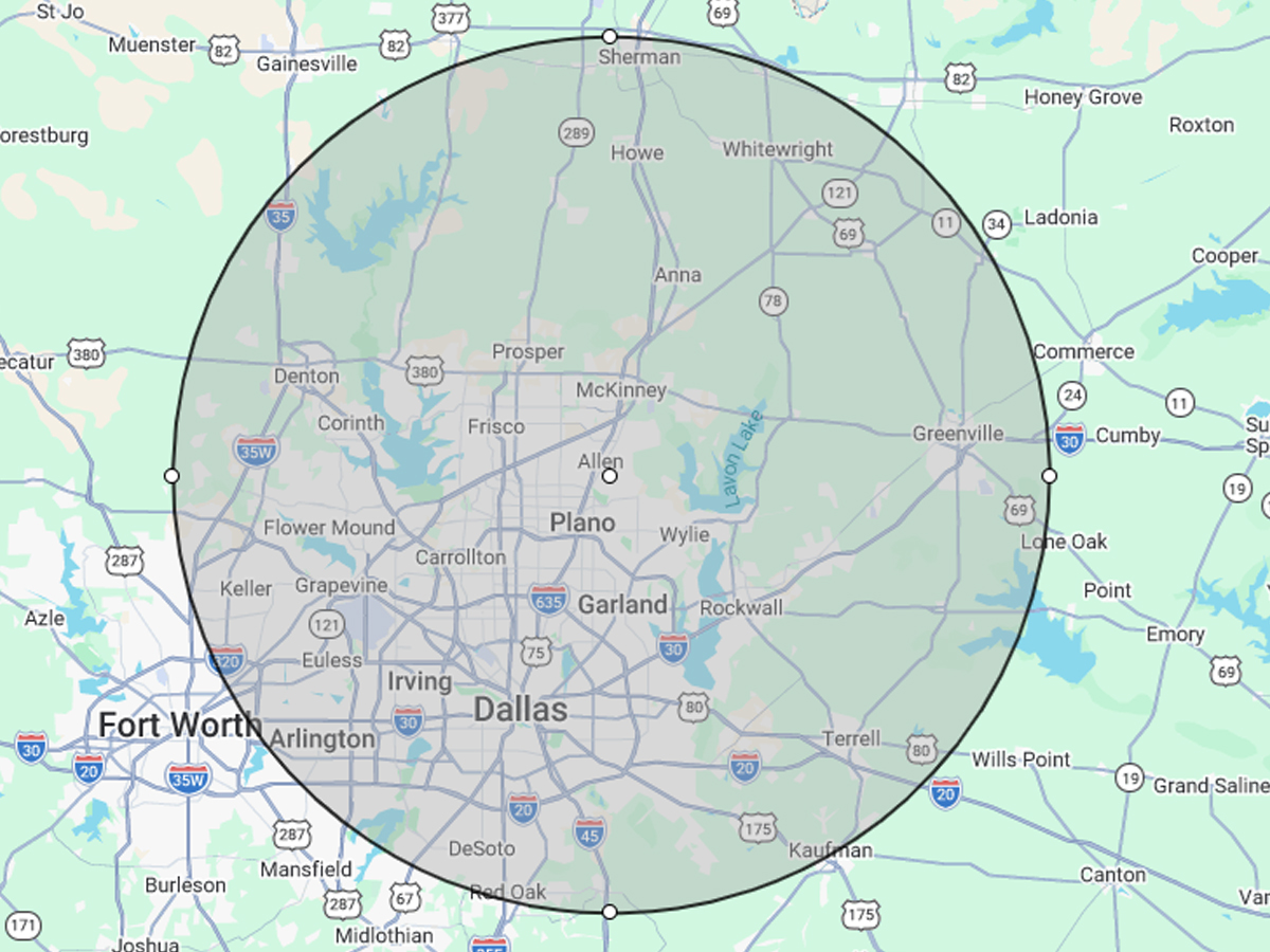 Eagle Inspection Services service area map covering Plano and the DFW Metroplex